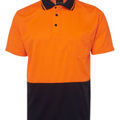 Hi Vis Non Cuff Traditional Polo - Adults